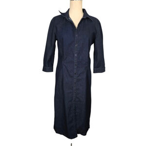 Smart Set Denim Midi 3/4 Sleeve Dress S, 8/9 (M)